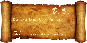 Derecskey Viktória névjegykártya